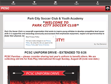 Tablet Screenshot of parkcitysoccer.org